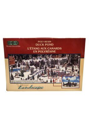 Lemax Polyresin Duck Pond Village Collection Winter Scene